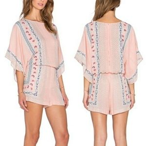 BCBGMaxAzria Pink Flowy Romper